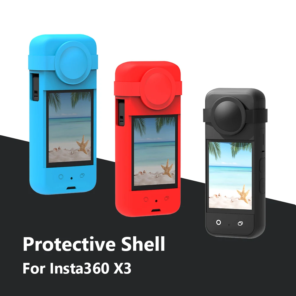 실리콘 카메라 보호 케이스, 액션 카메라 액세서리, 방수 보호 커버, Insta360 X3 용 파노라마 카메라 보호대