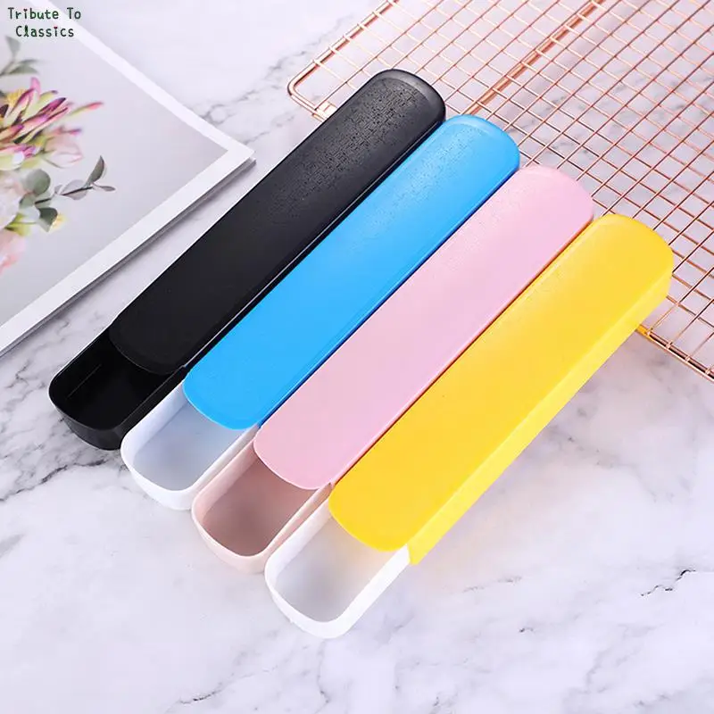 Plastic Storage Box Cutlery Straw Chopsticks Fork Spoon Wheat Pull Box Outdoor Travel Portable Tableware Empty 1pc storage box cutlery organizer