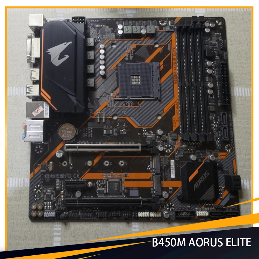 Десктопная материнская плата для Gigabyte B550M AORUS ELITE (Rev. 1 0) Micro-ATX B550 DDR4 M.2 USB3.2 PCI-E 4 0 128G AM4