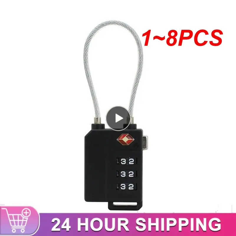 

1~8PCS Digit Password Lock Steel Wire Security Lock Suitcase Luggage Coded Lock Cupboard Cabinet Locker Padlock