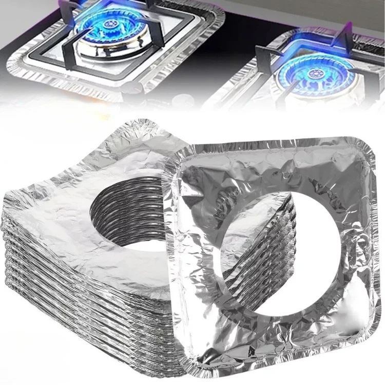 Description Picture 3 of itemAluminum Foil Burner Covers Disposable Stove Liners for Gas Cooktops Oil-Proof Cooking Protectors (Easy Clean)