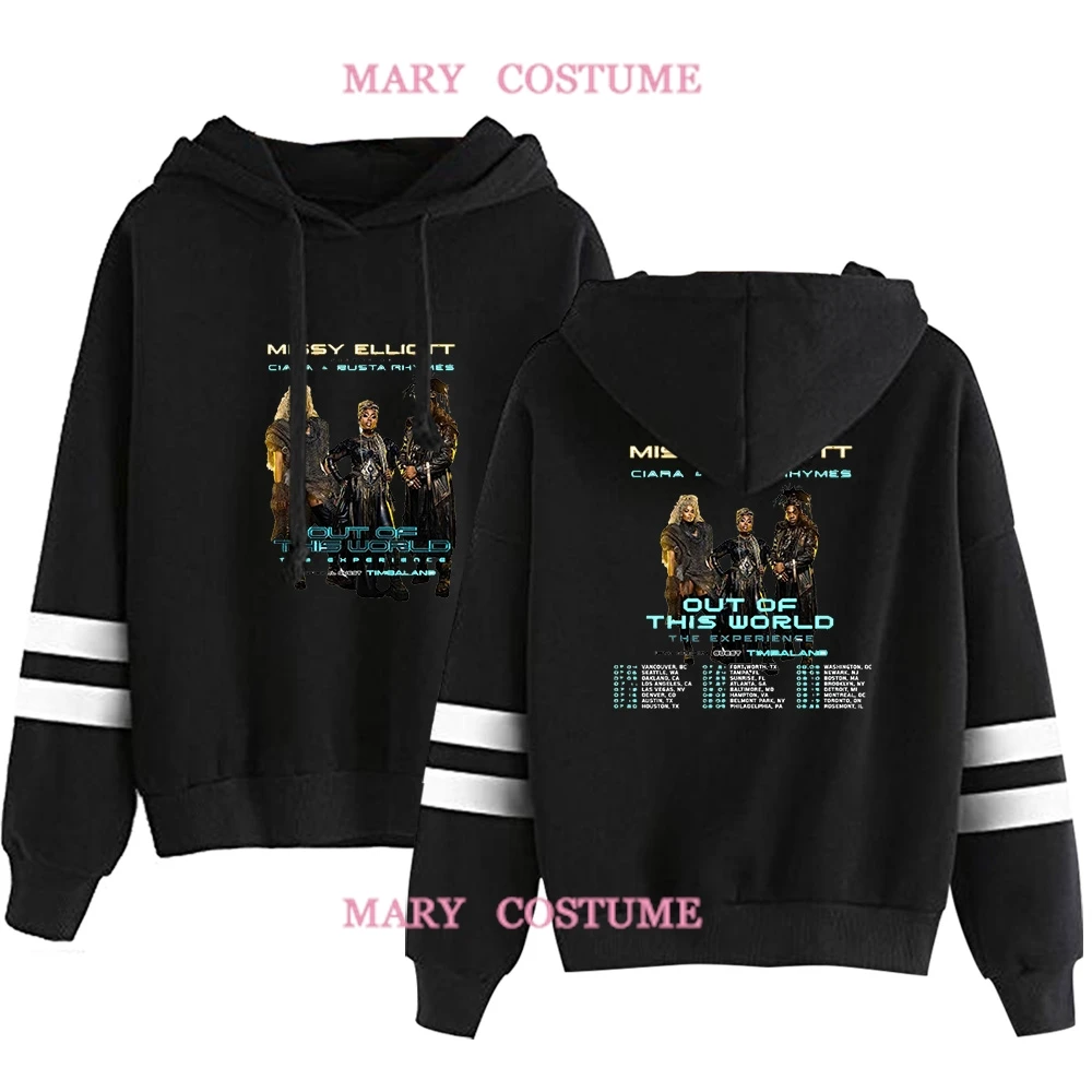 

Missy Elliott Out of This World 2024 Tour hoodies women Print hoodie Hand sleeve Sweatshirt Unisex Pullover Tracksuit