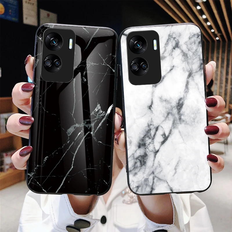 Marble Glass Phone Case – Stylish Protection
