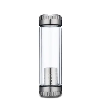 Double Wall Glass Water Bottle Tea Infuser 5