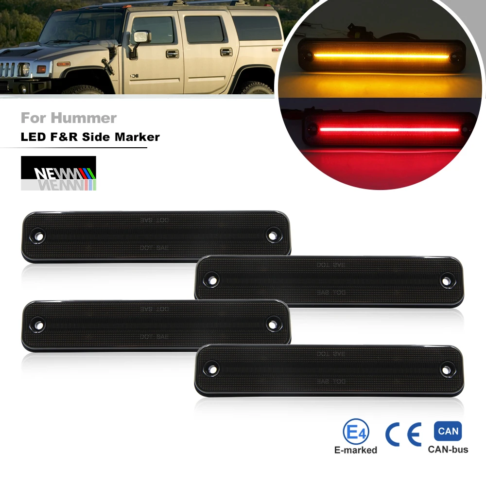 

4 шт., передние и задние фонари поворота для Hummer H2 2003-2009 дюйма