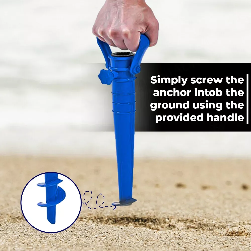 1pc Umbrella Bases Adjustable Sun Beach Patio Sand Ground Fixation Tools Spikes Plastic for Sun Beach for Patio Sand Ground beach umbrella plug base