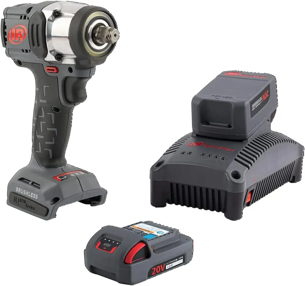 

Ingersoll Rand W3151-K22 20V 1/2" Cordless Impact Wrench 2 Battery Kit, Mid-Torque, Compact, Pistol Grip