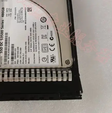 For 02310SLN 480G SSDSC2BB480G4 SSD SATA S3500 480G V2 V3 V5