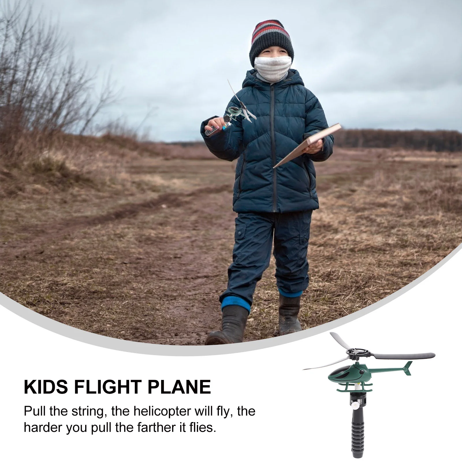 Safe Toy for Kids Copter Helicopter Flight Plane Handheld Kids' Creativity Gift Play 3