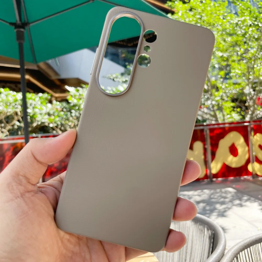 Eco-Friendly Slim Leather Phone Cover with Magnetic Wireless Charging and Shockproof Protection