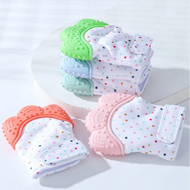 Baby Teether Cartoon Printed Children's Gloves Children And Babies Teethers Anti Eating Hand Teething Chewing Toy Baby Stuff