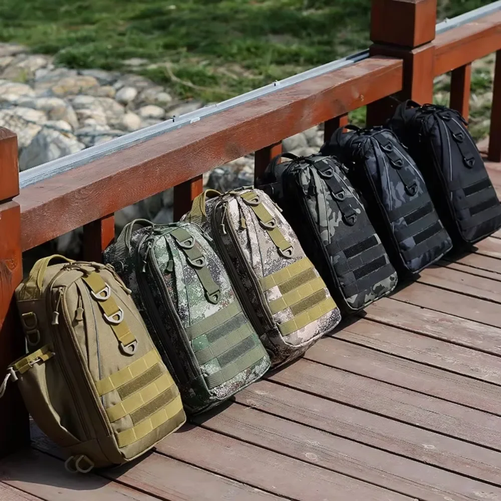 2023 New Fishing Bag Folding Shoulder Chest Bag Large Capacity Outdoor Fishing Tackle Backpack Tackle Storage Travel Carry Bags