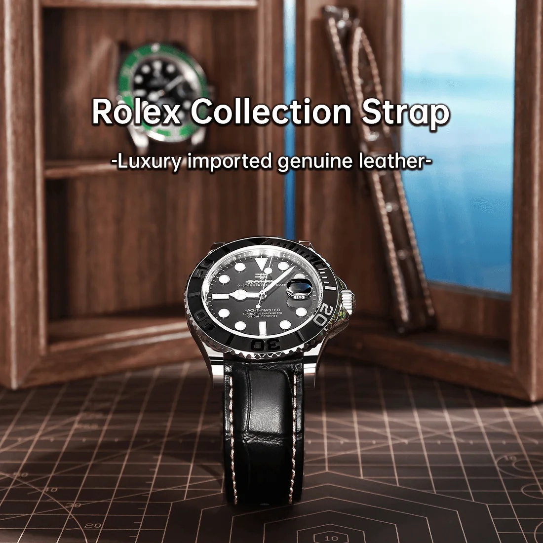 Maikes-luxo Marca Couro Ver Correias Pulseiras de Relógio Pulseiras para Rolex Breitling Omega Ver Bands 20 mm 21 mm 22 mm - Image 6