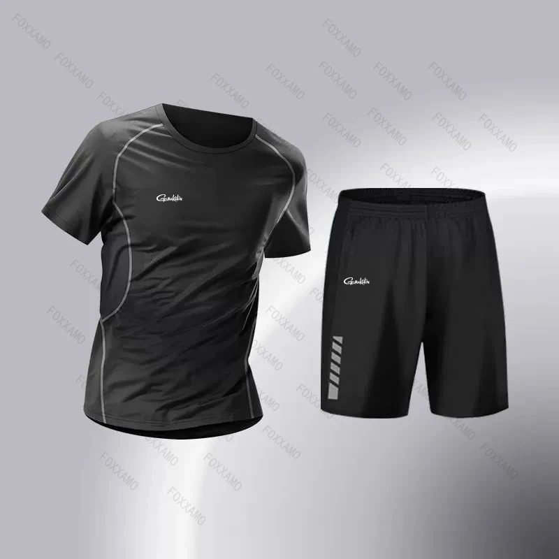 Gamakatsu moda de pesca 3-5 uds conjunto de ropa deportiva para correr para hombre traje de chándal de Fitness ropa depo