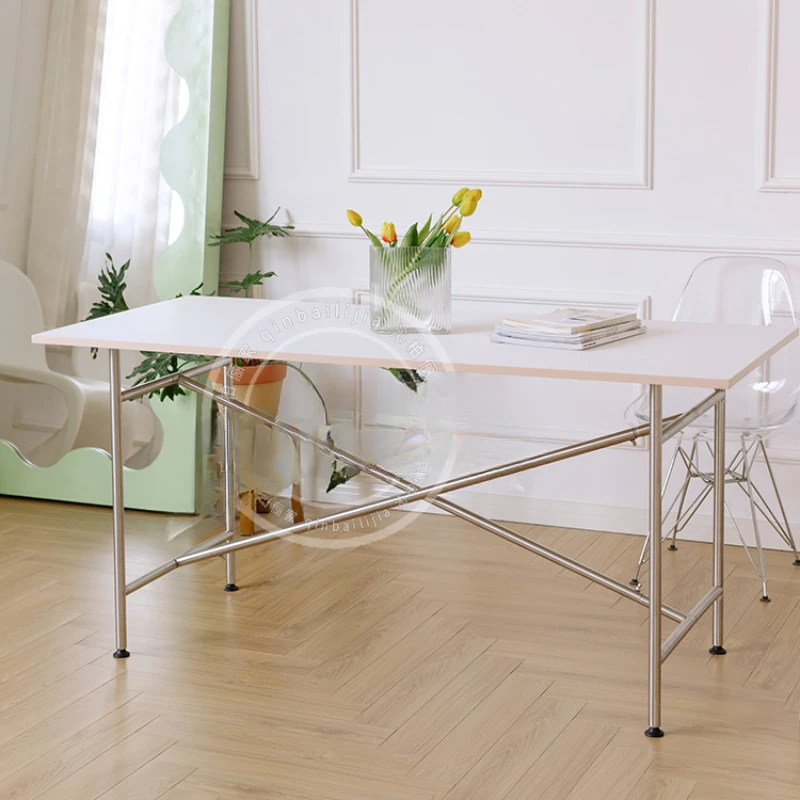 Minimalist Desk, ins, Home Dining Table, Modern Rectangular Nordic Living Room, Desk Workbench japanese style quiet wind silk chandelier living room bedroom dining room homestay modern minimalist internet celebrity