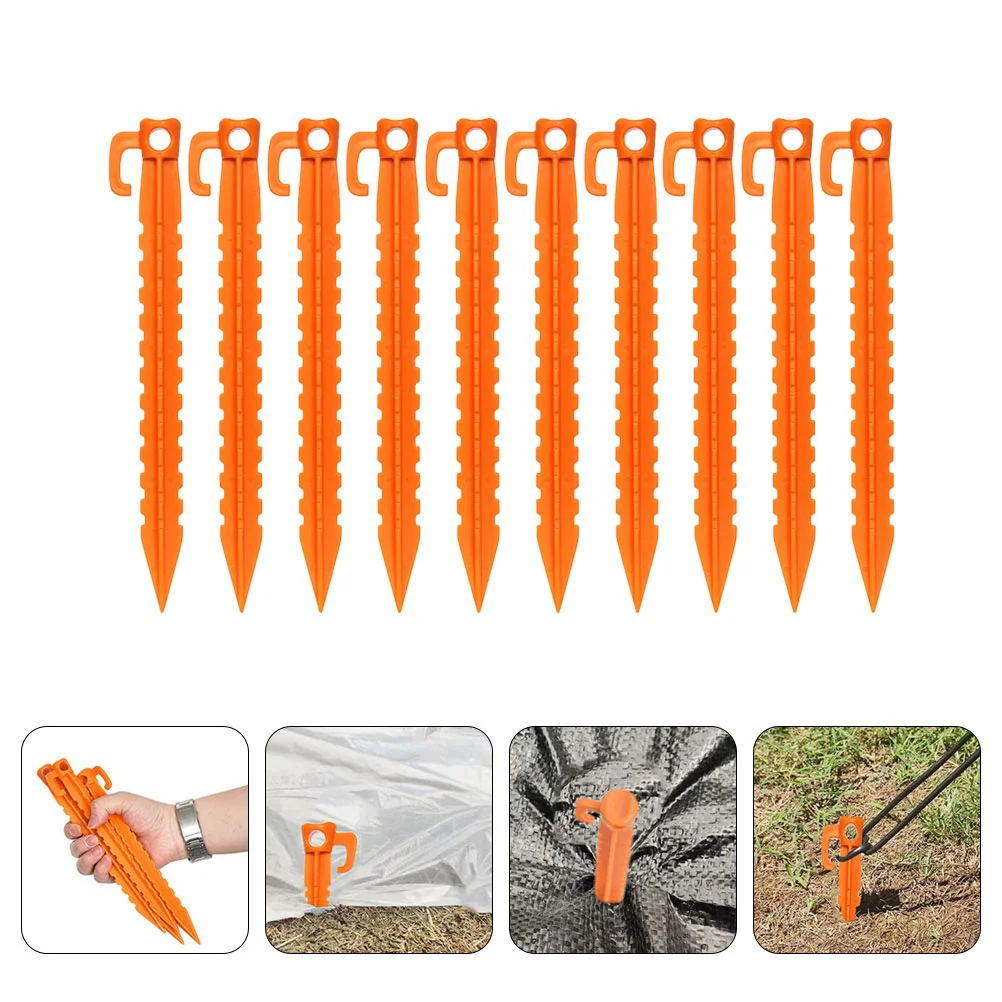 Plastic Tentss Hook Stakes Camping Tentsss Accessories Ground Support Nails Peg Screw Shelter Tentss Stakes Pegs Fixing