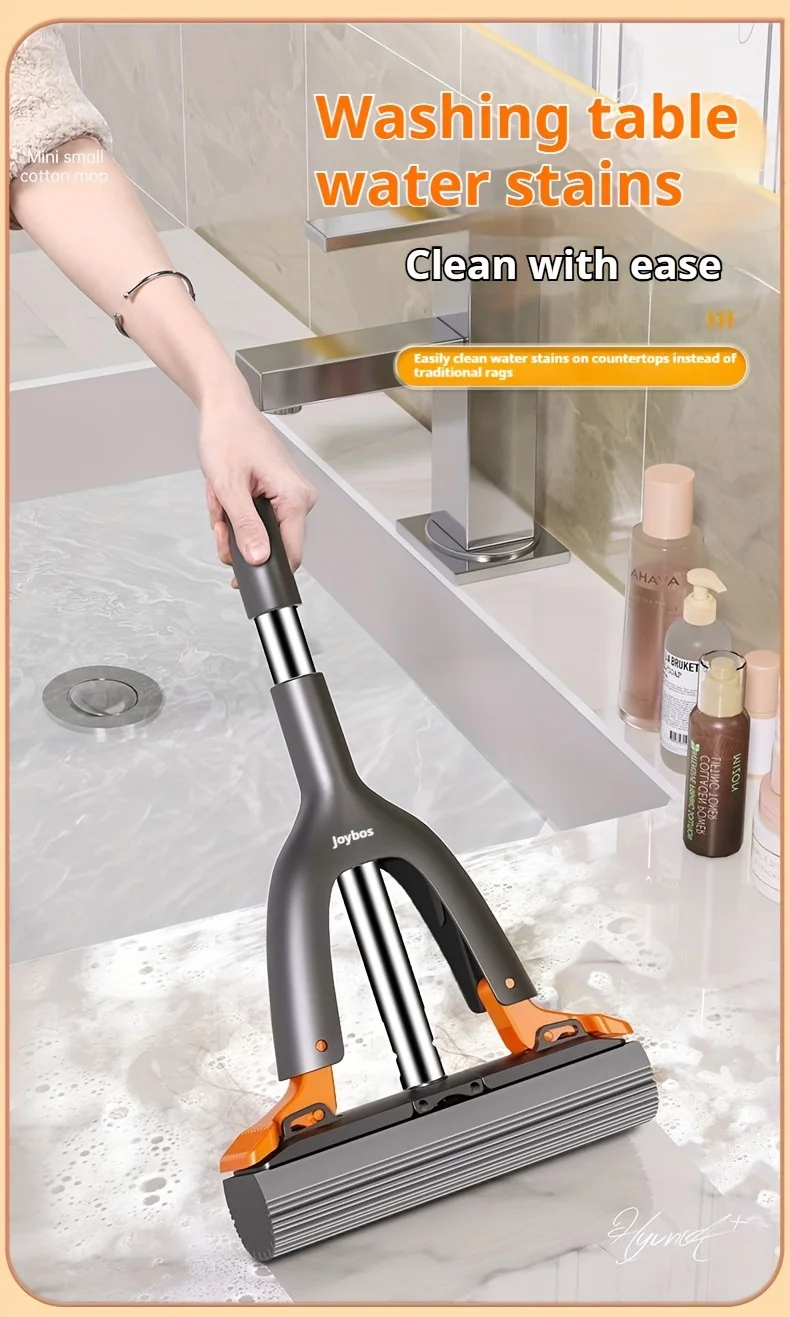 Mocio in spugna da tavolo, testa in cotone, piegabile a metà, mini mocio JOYBOS, straccio multifunzionale e pigro per cucina e soggiorno_voghion.com