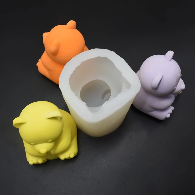 3D Bear Mold Silicone Epoxy Molds Plaster Resin Casting Mould DIY Cake Chocolate Decorating Tools
