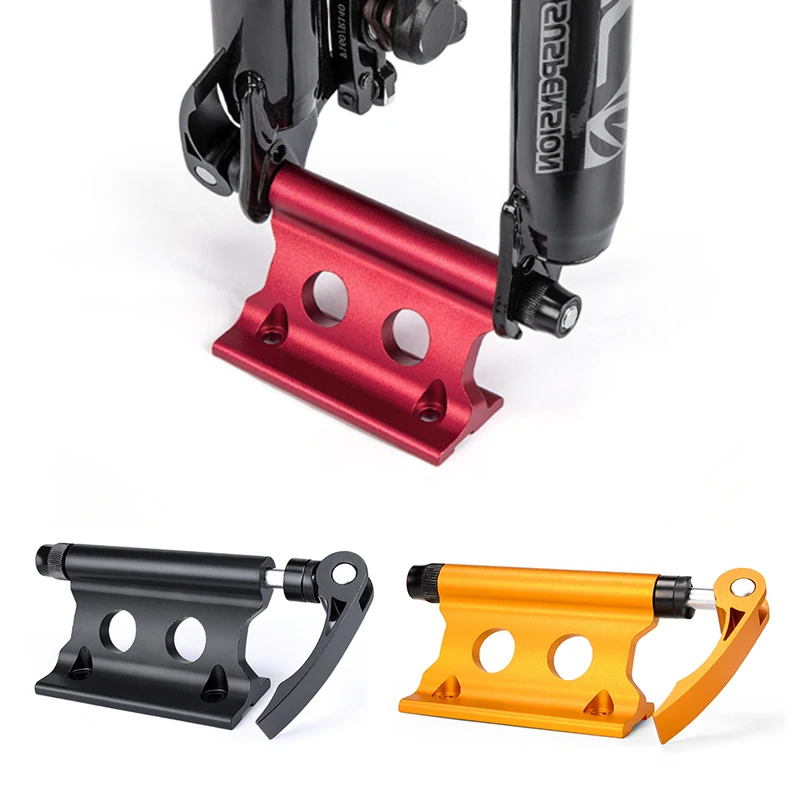Support de Fourche avant pour Vélo, Clip Fixe en Alliage d'Aluminium CNC pour Porte-Bagages à Dégagement Rapide Support de Fourche pour Toit de Voiture