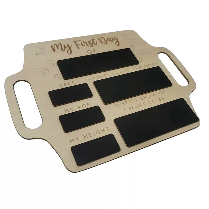 First Day Of School Sign Portable Hang Back School Blackboard Sign Personalized First Day Of Chalk Board Photo Prop Wooden Blackboard Wooden Chalkboard