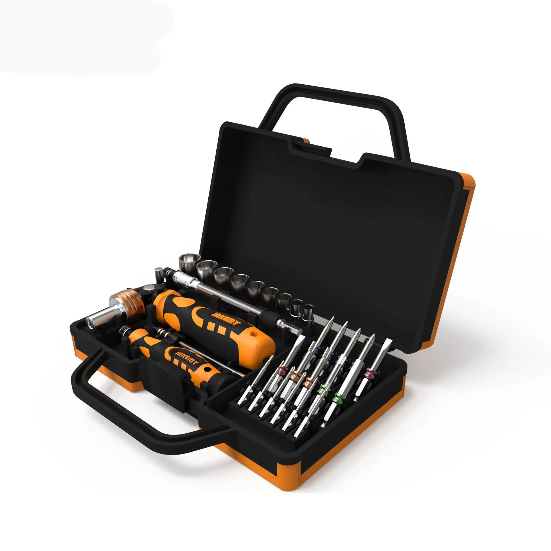 

31 in 1 color ring screwdriver set with multi angle ratchet handle screwdriver toolbox for home automotive repair