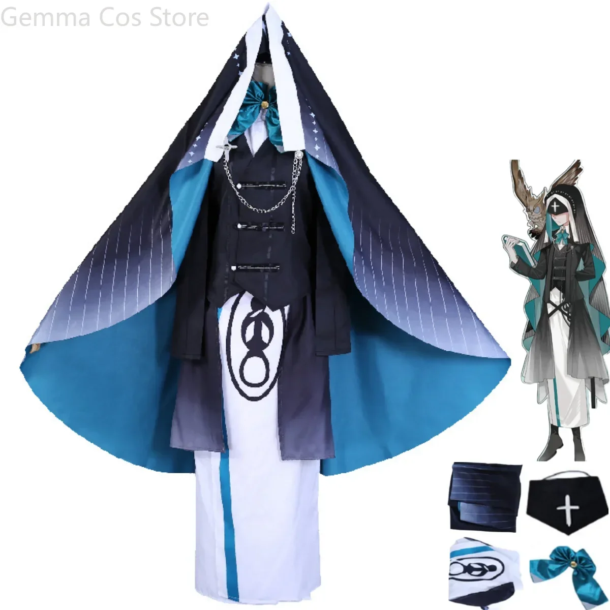Anime Game IdentityⅤEli Clark Cosplay Costume Seer Prophet Midsummer ...