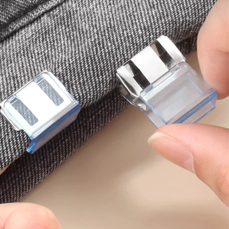 1-10Pcs 분리형 안티 슬라이딩 바지 클립 바느질 없음 보이지 않는 바지 다리 고정 버클 DIY 휴대용 봉제 공예 의류 클립