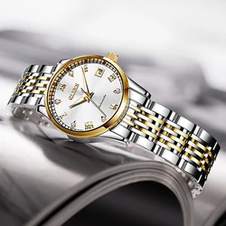 OLEVS New Automatic Mechanical Women Watches Ladies Creative Steel Women's Bracelet Watches Female Waterproof Clock Reloj Mujer