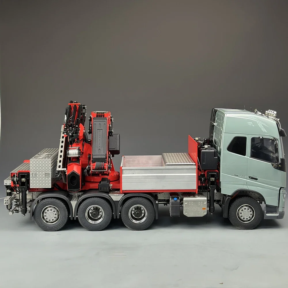 F1650 RC Truck Tamiya 1/14 FH750 8X8 Metal Hydraulic Belt Rear Steering F1650 Crane Dump Truck with Truck To Lift Model Toys 4