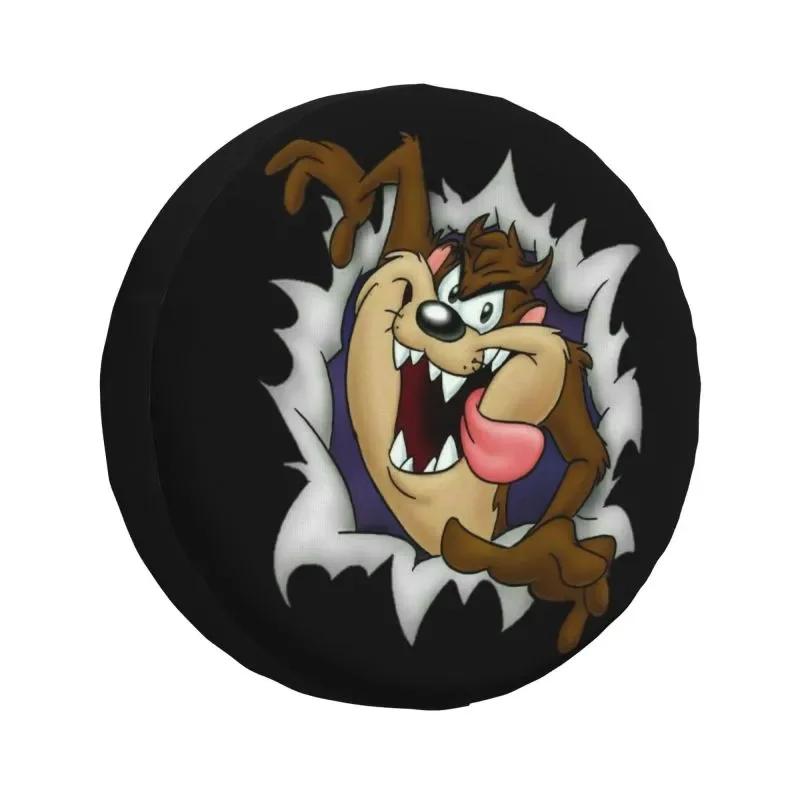 

Tasmanian Devil Tire Cover 4WD 4x4 Trailer Taz Cartoon Comic Spare Wheel Protector for Honda CRV 14" 15" 16" 17" Inch