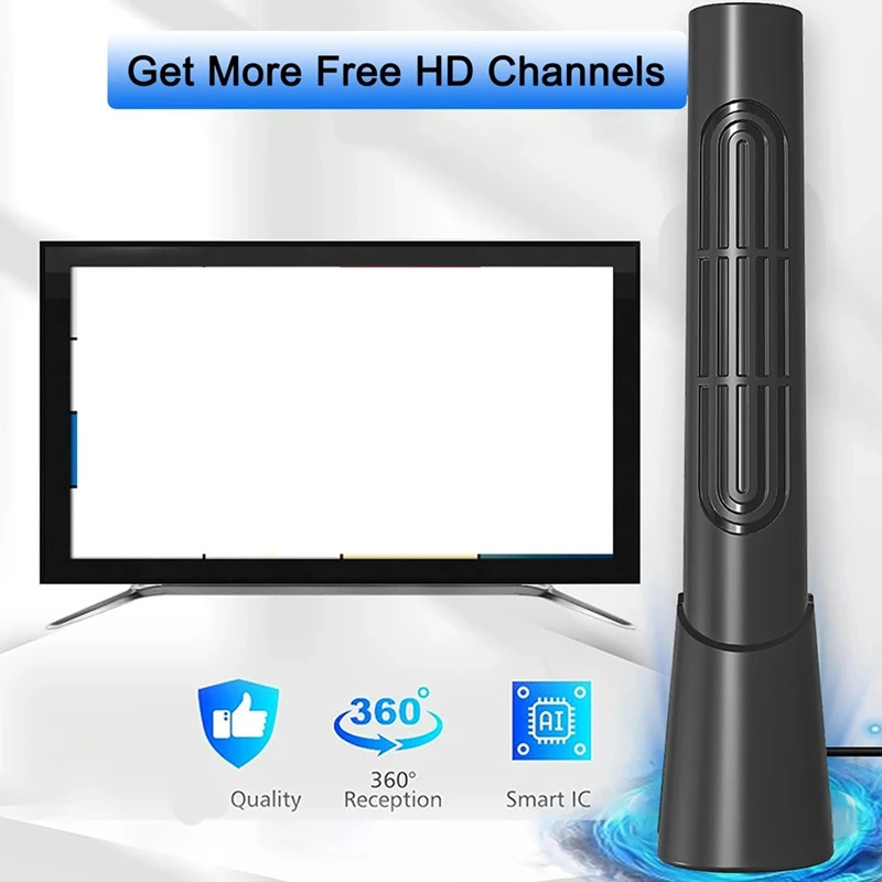 Indoor TV Antenna With Amplifier 46-862M Long Range 7000 4K 1080P Digital HD Signal Booster DVBT2 ATSC TV Receiver