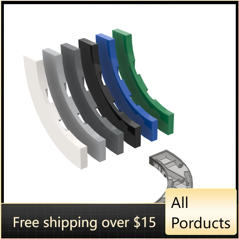 

10PCS Assembles Particles 27507 4x4 Curved Light Panel Building Blocks Bricks Kit Part High-Tech Education Toy For Children Gift