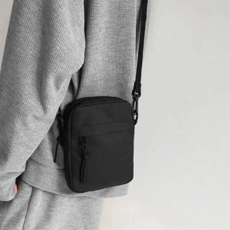 

Messenger Sling Bags For Men Casual Canvas Small Zipper Crossbody Pouch Simple Small Crossbody Shoulder Bag Men Bagpact Bag New