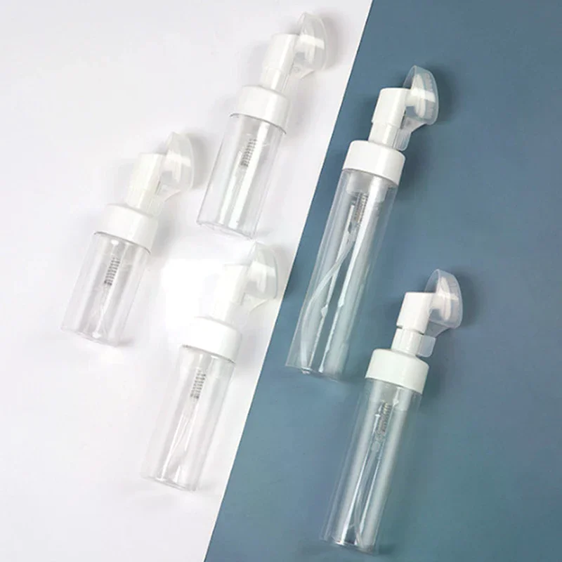 Foaming Pump Bottle with Silicone Brush Head for Face Cleansing (Available in 100ml, 150ml, 200ml)