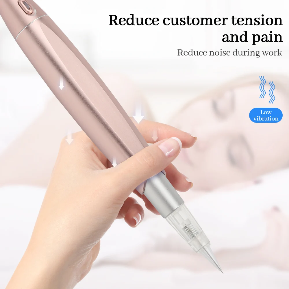 Dermografo Charme Princess Tattoo Pen Machine Semi Permanent Makeup Digital Pen for Eyebrow Lip Eyeliner Tattoo Guns with Needle