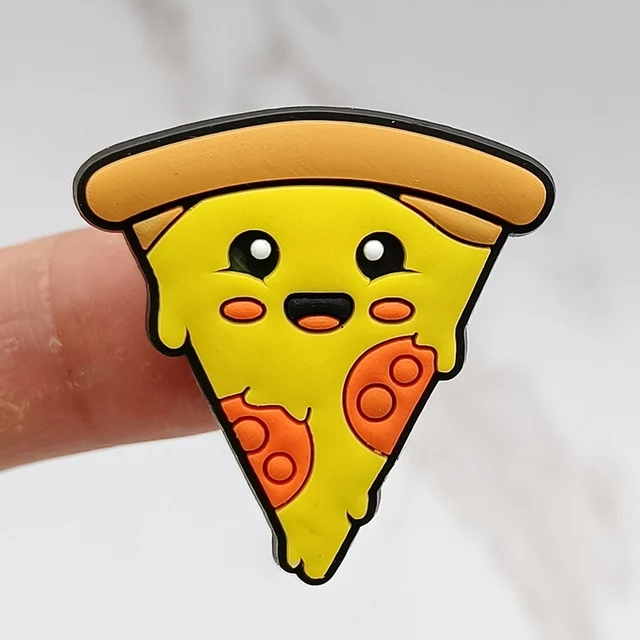 Dropshipping 1Pcs PVC Shoe Buckle Accessories Funny DIY Cute Food Shoes Decoration Jibz For Croc Charms Kids X-mas Gift I