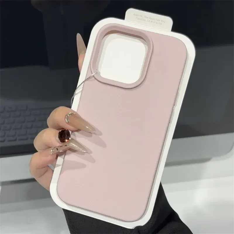 Luxury Solid Color Frosted Shell TPU Case For iPhone 16 15 14 13 12 11 Pro Max 15 16 Plus Shockproof Bumper Phone Cover