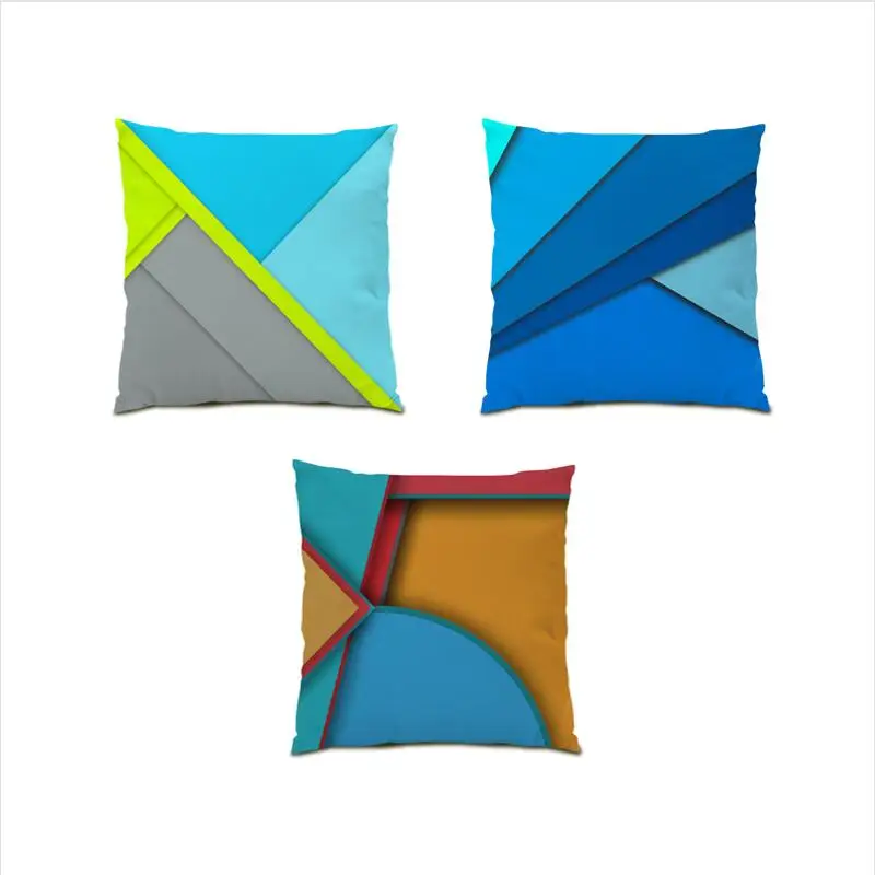 

Line Pillow Cover Abstract Throw Pillow Covers 45x45CM Living Room Decoration Color Geometry Modern Velvet Home Decor Sofa E0644