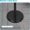 Drink Tables for Small Spaces Pedestal Side Table with Marble Base Small Round Side Table Black Coffee Table for Sofa 3