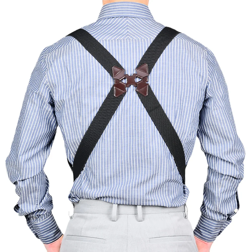 Adjustable Elastic Hip-Clip Suspenders for Men Side Clip Style 3.5