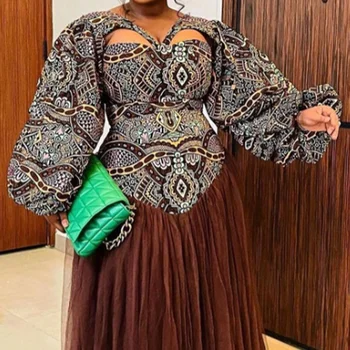 Ebere Long Sleeve Print Dress