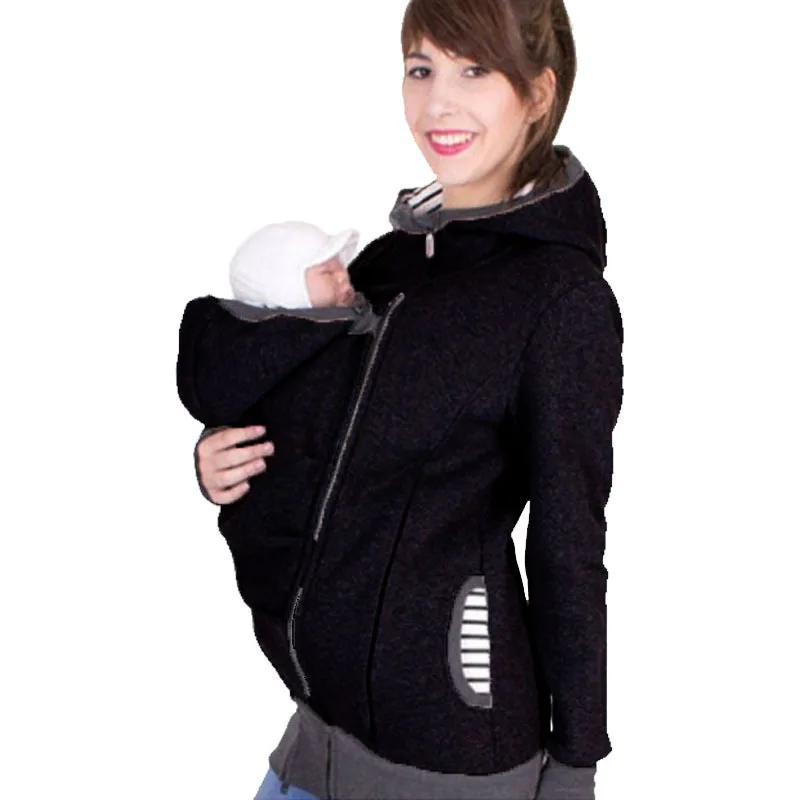Adult Baby Hoodie 3-in-1 Keep Warm Kangaroo Hoodie Coat for Mom and Baby Sweatshirt for Baby Carriers Women's Autumn Clothes