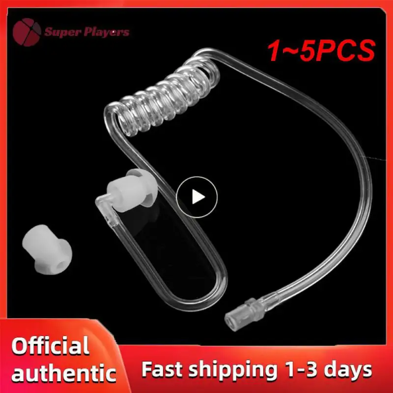 

1~5PCS Earphone Transparent Coil Acoustic Air Tube Earplug For Two-Way Radio Walkie Talkie Earpiece Headset Accessories Drop