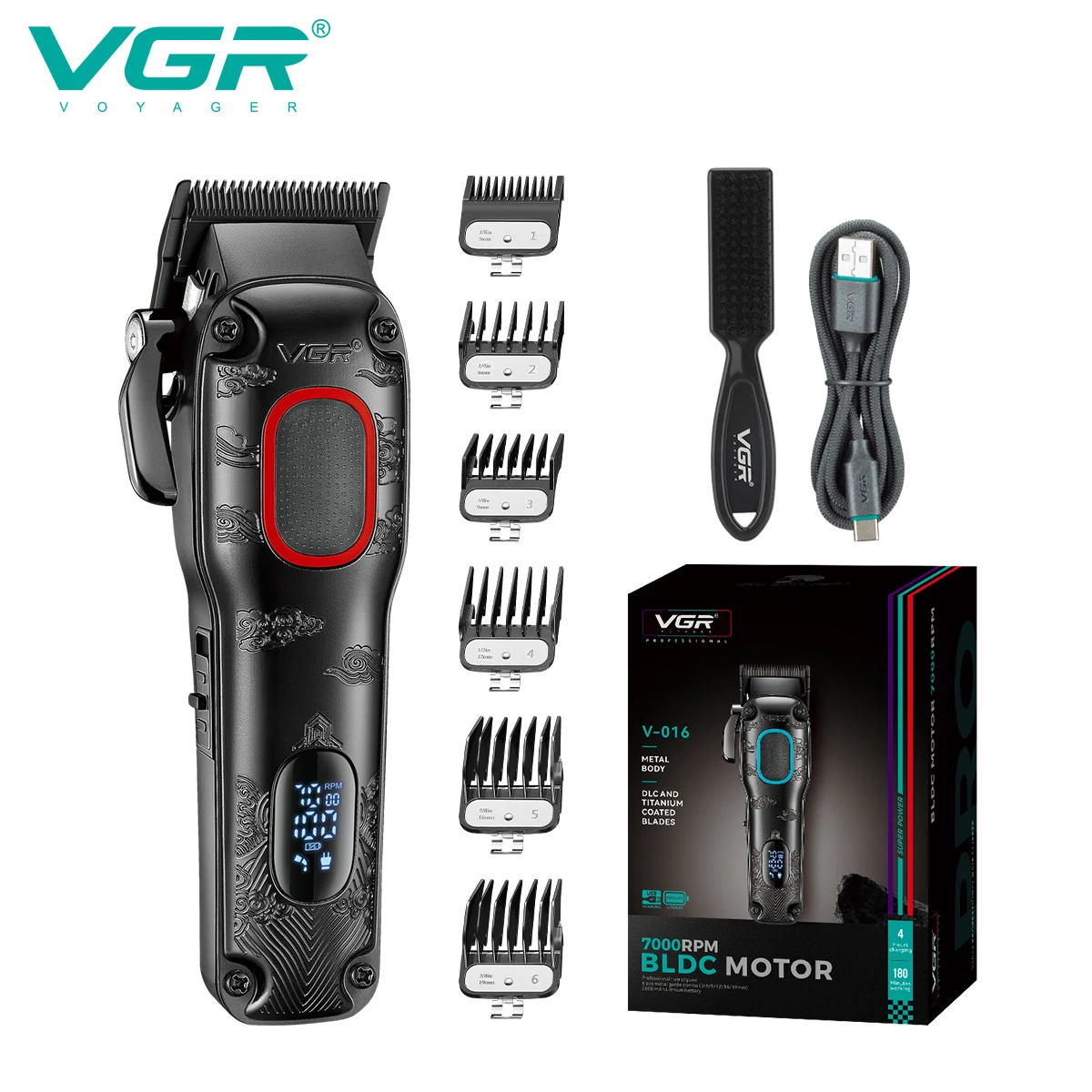 آلات قص الشعر VGR Man 016 Vgr ماكينة قص الشعر وتشذ...