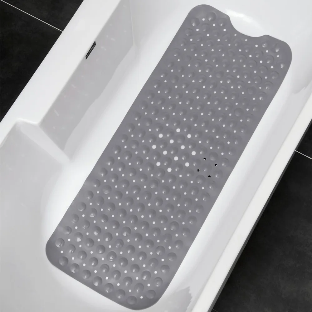 100*40cm Bath Tub Shower Mat Non-Slip And Extra Large,Bathtub Mat With Suction Cups,Machine Washable Bathroom Mats With Drain