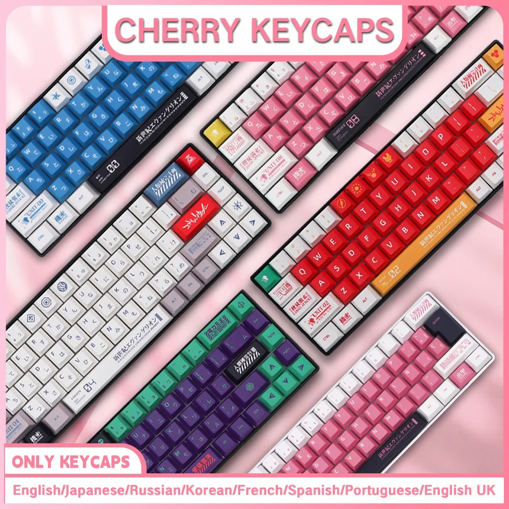 Custom Anime Keycaps para Teclado Mecânico Iso Enter 7u Brasileiro Coreano Japonês Espanhol Russo Perfil de Cereja