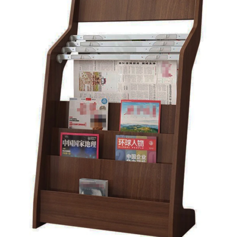 *Newspaper rack Wooden information rack Floor publicity display stand Vertical