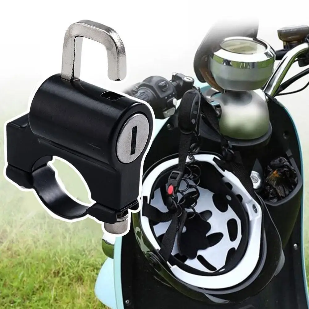 

Motorcycle Helmet Lock Anti-Theft Bicycle Helmet Security Locks For 20-28mm Handlebar with 2 Keys and Installation Tool