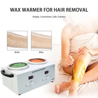 Electric Double Pot Wax Warmer Wax Heater Warmer with LED Display Skin Hair Removal Adjustable Temperature For Beauty Salon Home 2
