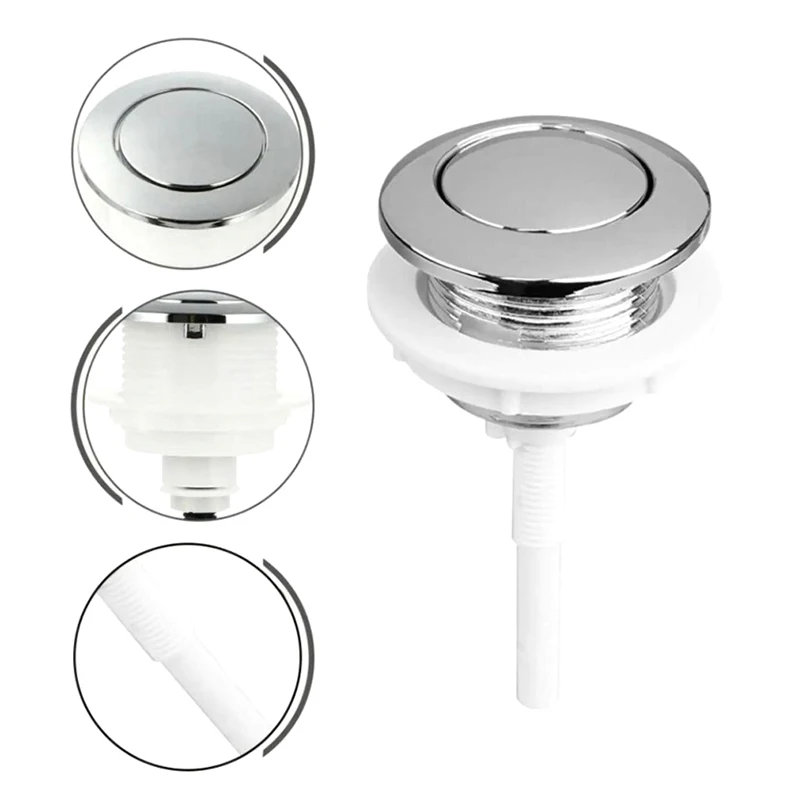 1pc Tool Toilet Tank Button Corrosion-resistant Flush Toilet Push Single Rust-proof Household Products Accessories